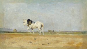En plovhest på en mark, 18701874.