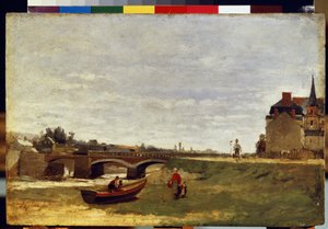 ""Paysage au pont"" (Landskab med en bro) Maleri af Stanislas Lepine (1836-1892) 1870 ca. Dim. 26x39,5 cm Eremitagemuseet, Sankt Petersborg af Stanislas Victor Edouard Lepine