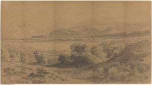 Panorama på en bjergsø af Stanislaus Graf von Kalckreuth