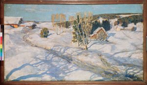 Blå sne. Maleri af Stanislav Yulianovich Zhukovsky (Zhukovsky) (1873-1944), olie på lærred