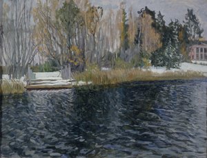 Første sne, begyndelsen af det 20. århundrede. af Stanislav Julianovic Zukovskij