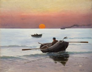 Auringonlasku merellä (öljy kankaalle) af Stanislaw Ignacy Witkiewicz