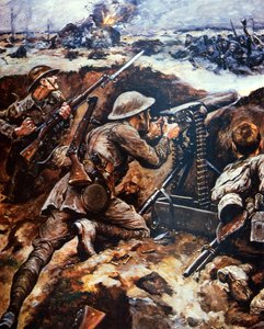 Løjtnant Thomas Wilkinson, Loyal North Lancaster Regiment (farve litho)