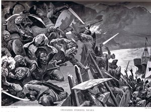 Crusaders Storming Nicaea, illustration fra 