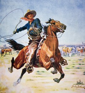 Texas Cowboy (farve litho)
