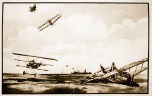 Richthofens død, illustration fra 