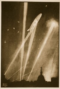 Zeppelin Raid on London, illustration fra 