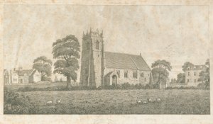 Adbaston Church: line and stipple engraving, nd [c 1800] dani af Stebbing Shaw