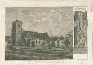 Aldridge Church: gravering, nd [1762-1802] af Stebbing Shaw