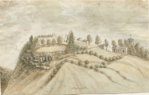 Alton Castle: vandfarvemaleri, nd [1762-1802] af Stebbing Shaw