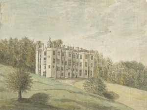 Beaudesert Hall and Park: water color painting, nd [1762-1802] dani af Stebbing Shaw