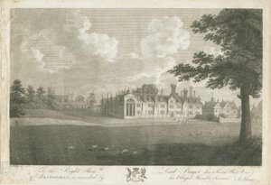 Blithfield Hall: gravering og [1700-tallet] af Stebbing Shaw