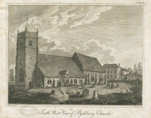 Bushbury Church: gravering og [?1700-tallet] af Stebbing Shaw