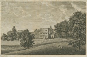 Butterton Hall: gravering og [?1700-tallet] (tryk)