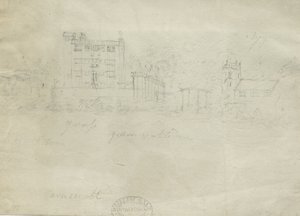 Caverswall Castle: blyantstegning, nd [c 1800] (tegning) af Stebbing Shaw