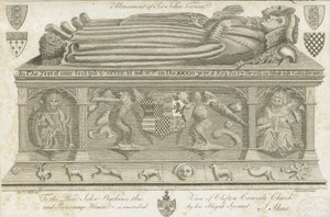 Clifton Campville Church - Vernon Monument: engraving, nd [1762-1802] dani af Stebbing Shaw