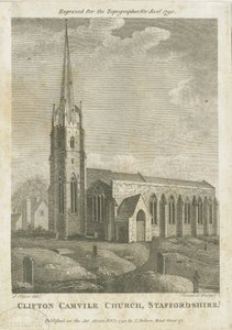 Clifton Campville Church: gravering, nd [1790] af Stebbing Shaw