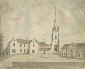 Clifton Campville Church: watercolor painting, and [c 1790] dani