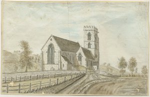 Colwich Church: water color painting, nd [1762-1802] dani af Stebbing Shaw