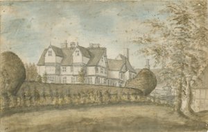 Eccleshall - Biana Hall: water color painting, nd [1795] dani af Stebbing Shaw