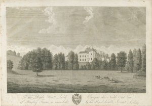 Hagley Hall: gravering af Stebbing Shaw