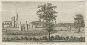 Hamstall Ridware - Kirke og Herregård: gravering, nd [1762-1802] (tryk) af Stebbing Shaw