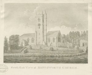 Handsworth Church: gravering