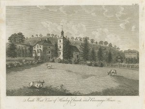 Himley kirke og præstegård: gravering, nd [1762-1798] (tryk) af Stebbing Shaw