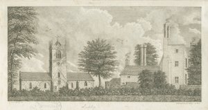 Lapley Church: gravering af Stebbing Shaw