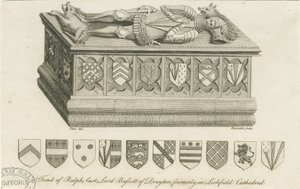 Lichfield Cathedral - Lord Bassetts grav: gravering og [c 1791] (tryk) af Stebbing Shaw