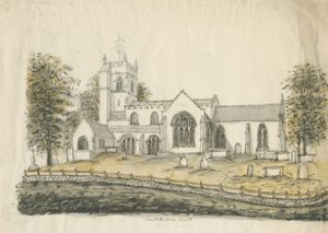 Madeley Church: water color drawing, nd [1762-1802] dani af Stebbing Shaw