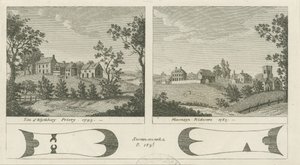Mavesyn Ridware Hall - Gatehouse: engraving, 1785dani af Stebbing Shaw