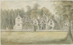 Norton Canes - Little Wyrley Hall: vandfarvemaleri, nd [1762-1802]