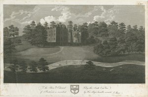 Prestwood Hall: gravering, nd [1762-1802] af Stebbing Shaw