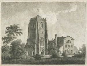 Ranton Abbey [Priory]: gravering og [slutningen af det 18. århundrede] (tryk) af Stebbing Shaw