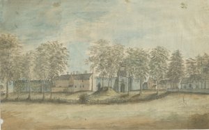Rushall Castle/Hall: vandfarvemaleri, nd [1791] af Stebbing Shaw