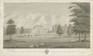 Somerford Hall: gravering og [slutningen af det 18. århundrede] (tryk) af Stebbing Shaw