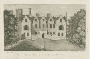 Tamworth - The Moat House: gravering, nd [1762-1802] (tryk) af Stebbing Shaw