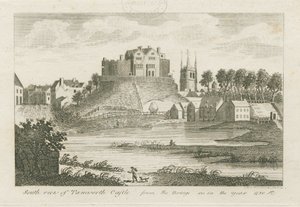 Tamworth Castle: gravering af Stebbing Shaw