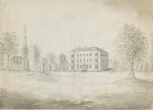 Thorpe Constantine Church and Hall: blyant- og vasketegning, nd [1762-1802] af Stebbing Shaw