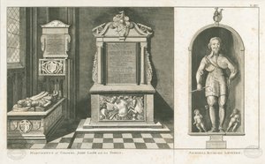 Wolverhampton - Monumenter over oberst John Lane og admiral Richard Leveson: gravering, nd [c 1798] (tryk) af Stebbing Shaw