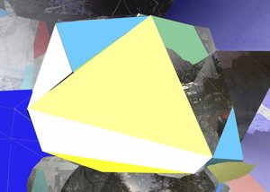 Abstrakt geometrisk landskab af Stefan Fransson