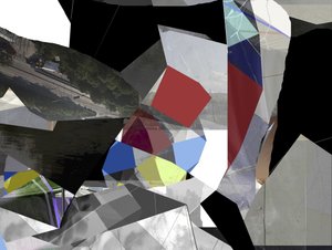 Moderne abstrakt collage af Stefan Fransson