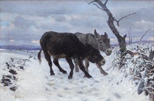 De to æsler i sneen