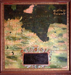 Afrique du Nord: Cyrenaic and Marmarique Region Map lavet af Stefano Bonsignori (? -1589) italiensk kosmograf og maler. Omkring 1581. Firenze, Palazzo Vecchio, Sala del Mappamondo