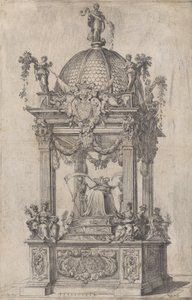 Filip IV af Spaniens katafalke, ca. 1665 af Stefano Camogli