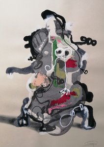 Ekspressiv abstrakt figur af Stefano Mazzolini
