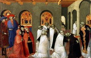 Miraklet om det hellige sakramente, fra predellaen på alteret for den hellige eukaristies alter, 1423 (tempera på panel)