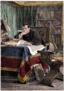 Portræt af Niccolo Machiavelli (1469-1527) (gravering)