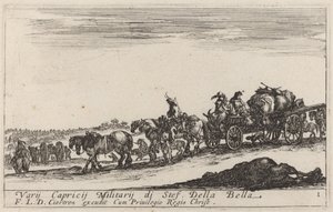 Bagagetog, ca. 1641. af Stefano della Bella
